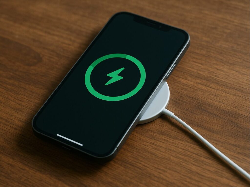 MagSafe充電器でiPhoneを充電